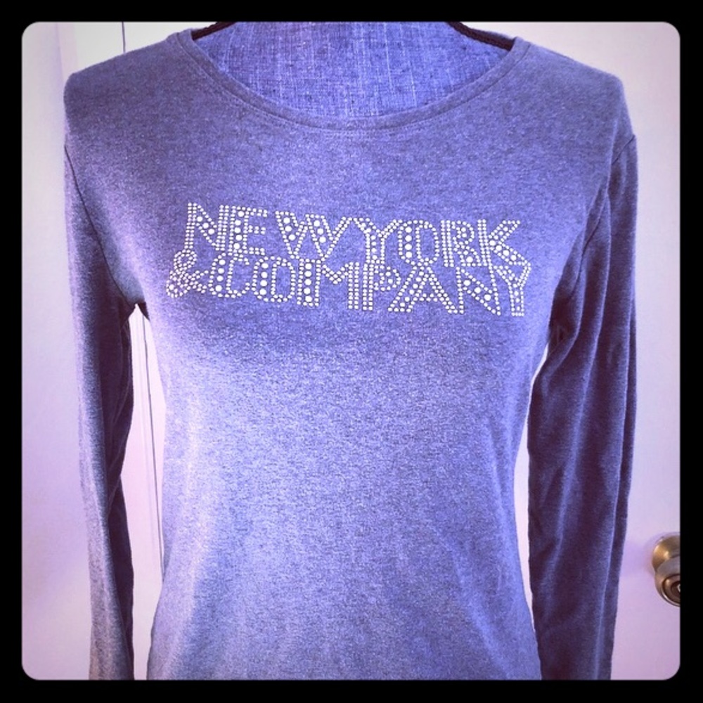 💟NY&Co “New York & Company” Gray Bling Studded